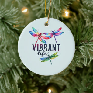Décoration En Céramique Vie vibrante - libellule artistique
