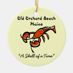 Décoration En Céramique Vieille plage de verger, homard du Maine