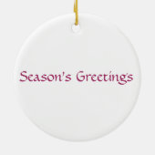 Décoration En Céramique Village de Noël rose (Dos)