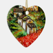 DÉCORATION EN CÉRAMIQUE VILLAGE RUSTIQUE ANTIQUE EN TOSCANE (Droite)