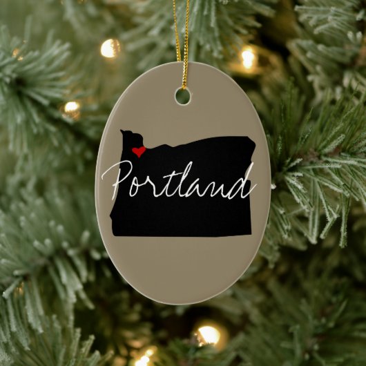 Décoration En Céramique Ville d'Oregon (Arbre)