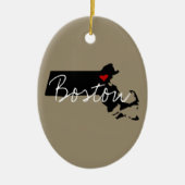 Décoration En Céramique Ville du Massachusetts (Devant)