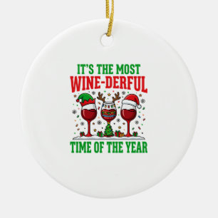 Décoration En Céramique Vin de Noël Merveilleux Design de Vin Rouge