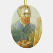 Décoration En Céramique Vincent van Gogh - Autoportrait devant son chevale (Dos)