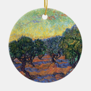 Décoration En Céramique Vincent Van Gogh Oliveraie Impressionnisme Art