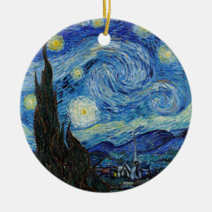 Décoration En Céramique Vincent Van Gogh Starry Nuit Vintage Art
