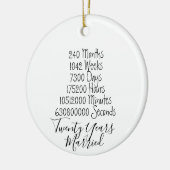 Décoration En Céramique Vingtième anniversaire 20e année mariage mariée (Gauche)