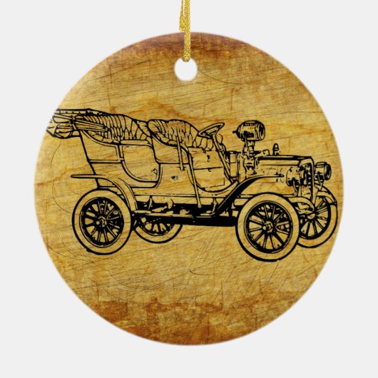 Décoration En Céramique Vintage car (Dos)