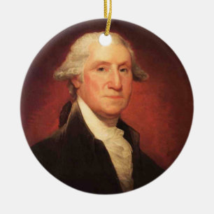 Décoration En Céramique Vintage George Washington Portrait Peinture