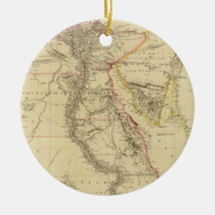 Décoration En Céramique Vintage Map of Egypt