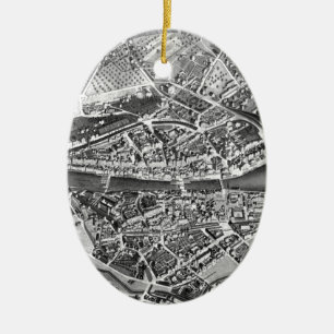 Décoration En Céramique Vintage Map of Zurich Switzerland