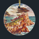 Décoration En Céramique Vintage Monterey Coastline California Tourisme USA<br><div class="desc">Publicité Vintage voyage américaine Peintures et illustrations</div>