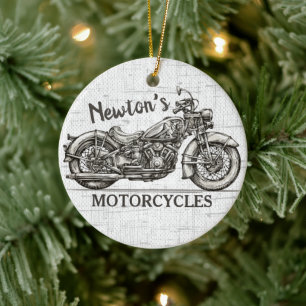 Décoration En Céramique Vintage Motocyclette NOM PERSONNALISÉ Garage pour