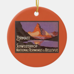 Décoration En Céramique Vintage voyage, Mont Matterhorn en Suisse