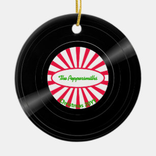 Décoration En Céramique Vinyl record personnalisé Red Ray Burd Photo