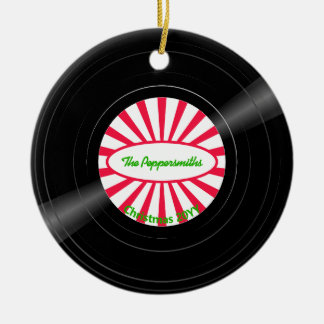 Décoration En Céramique Vinyl record personnalisé Red Ray Burd Photo