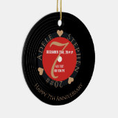 Décoration En Céramique Vinyl Romantic 7ème anniversaire du Mariage de cui (Droite)