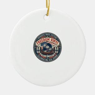 Décoration En Céramique Vinyle de la liberté patriotique Disque vinyle pat