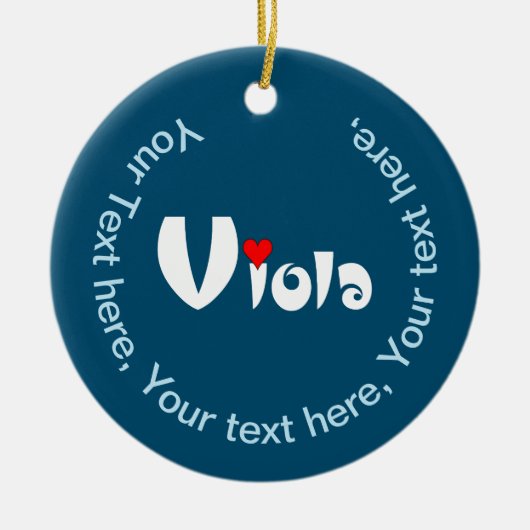 Décoration En Céramique Viola Petit Coeur (Devant)