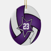 Décoration En Céramique Violet et blanc Star 🏐 volleyball (Droite)