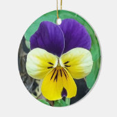 Décoration en céramique violet et jaune (Gauche)