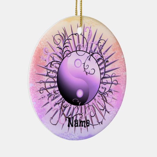 Décoration En Céramique Violet Swirl Yin Yang (Droite)