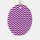 Décoration En Céramique Violet violet et blanc Zigzag Chevron Motif (Droite)