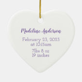 Décoration En Céramique Violets Février Mois de naissance Fleur pour bébé (Dos)