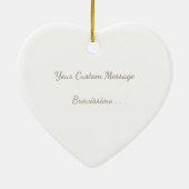 Décoration En Céramique Violon blanc & Bow Mauve Rose Coeur Personnalisé (Dos)