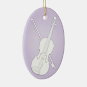 Décoration En Céramique Violon blanc ou alto avec béquille Lavande musical (Droite)