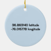 Décoration En Céramique Virginia Beach Round Ornament (Dos)