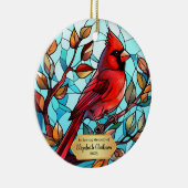 Décoration En Céramique Vitrail du cardinal commémoratif (Droite)