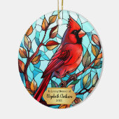 Décoration En Céramique Vitrail du cardinal commémoratif (Gauche)