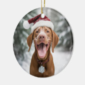 Décoration En Céramique Vizsla Chien Noël Keepsaké (Gauche)