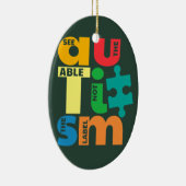 Décoration En Céramique Voir la Sensibilisation sur l'autisme Able Not Éti (Droite)