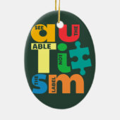 Décoration En Céramique Voir la Sensibilisation sur l'autisme Able Not Éti (Dos)