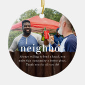 Décoration En Céramique Voisin | Sentiments photo Keepsaké Noël (Devant)