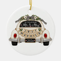 Voiture de mariage personnalisée année de mariage 