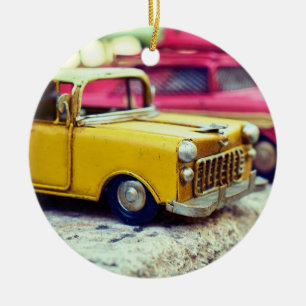 Décoration En Céramique Voiture Jaune