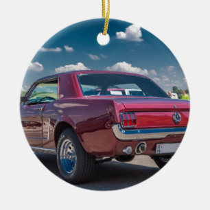 Décoration En Céramique Voiture Sports Mustang Rouge Muscle Moteur Engrena