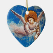 DÉCORATION EN CÉRAMIQUE VOL DE NOËL EN BLEU.VOL EN EGYPTE (Droite)