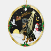 Décoration En Céramique Vol de nuit - Rottweiler (Gauche)