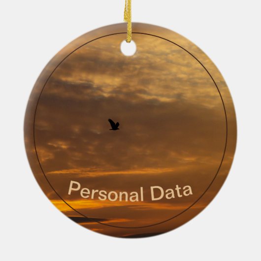 Décoration En Céramique Vol libre personnalisé (Dos)