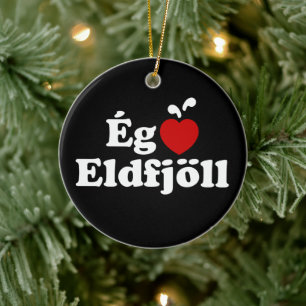 Décoration En Céramique Volcans I Heart (Love) [Ég Elska Eldfjöll]