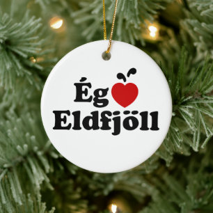Décoration En Céramique Volcans I Heart (Love) [Ég Elska Eldfjöll]