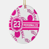 Décoration En Céramique Volley-ball rose chaud (Droite)