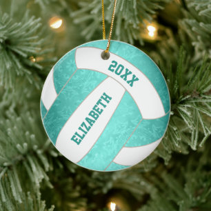 Décoration En Céramique Volley-ball turquoise turquoise