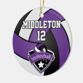 Décoration En Céramique Volley violet, blanc et noir (Gauche)