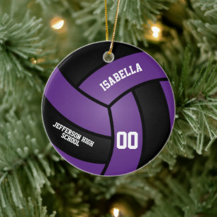 Décoration En Céramique Volley violet et noir