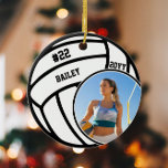 Décoration En Céramique Volleyball Nom Jersey Numéro photo<br><div class="desc">Ce design comprend un arrière - plan de volley-ball avec espace pour un nom, un numéro et une photo. Cliquez sur le bouton personnaliser pour plus de flexibilité dans l'ajustement du texte ! Des variantes de cette conception ainsi que des produits de coordination sont disponibles dans notre boutique, zazzle.com/store/doodlelulu. Contactez-nous...</div>